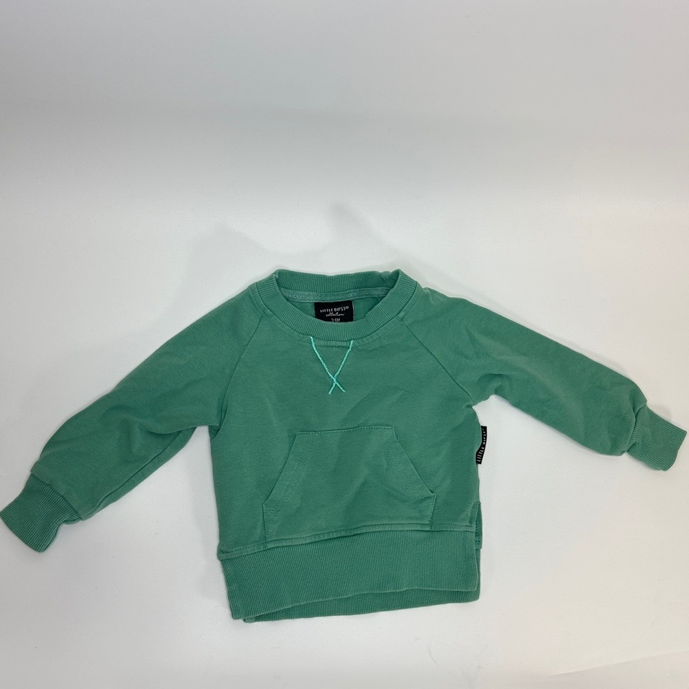 Little Bipsy 3-6M Unisex Teal‎ Green Sweatshirt Basic Solid